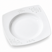 Fuyu Peony Linglong Square Plate — white-background product view 1; AI-assisted image