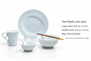 Fuyu Orchid Dining Set — Six Pieces — dimensions, composition or care information 5; AI-assisted image