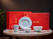 Fuyu Orchid Dining Set — Six Pieces — styled use illustration; props and additional pieces excluded 9; AI-assisted image