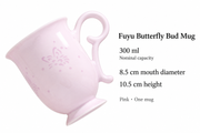 Fuyu Butterfly Bud Mug — Blush Pink — dimensions, composition or care information 4; AI-assisted image