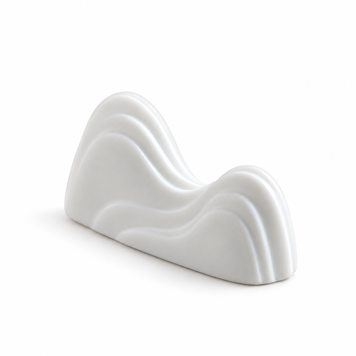 PUSU Mountain Porcelain Chopstick Rest — white-background product view 1; AI-assisted image