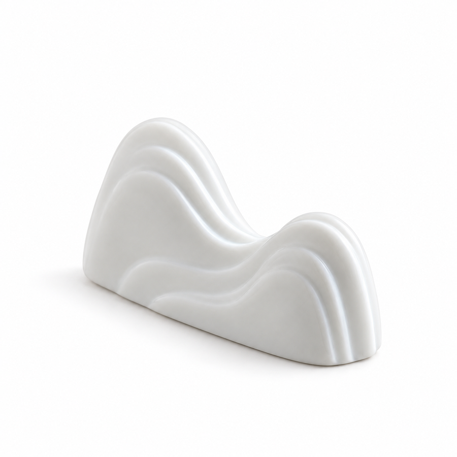 PUSU Mountain Porcelain Chopstick Rest — white-background product view 1; AI-assisted image