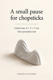 PUSU Mountain Porcelain Chopstick Rest — dimensions, composition or care information 4; AI-assisted image