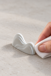 PUSU Mountain Porcelain Chopstick Rest — styled use illustration; props and additional pieces excluded 10; AI-assisted image