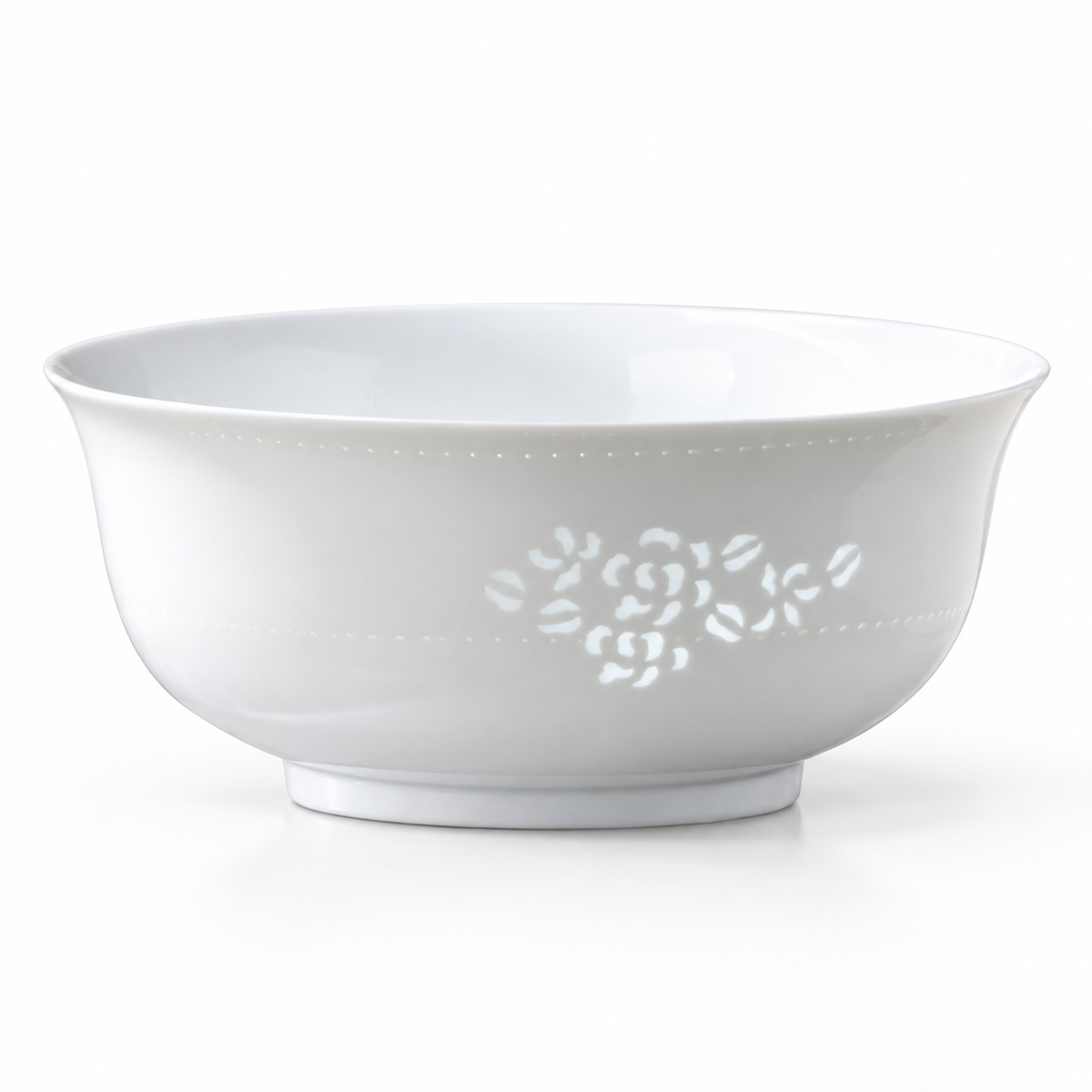 Fuyu Peony Linglong Serving Bowl — white-background product view 1; AI-assisted image