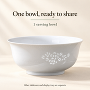Fuyu Peony Linglong Serving Bowl — dimensions, composition or care information 6; AI-assisted image