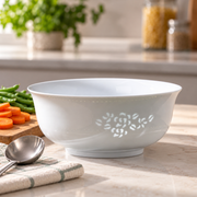 Fuyu Peony Linglong Serving Bowl — styled use illustration; props and additional pieces excluded 9; AI-assisted image
