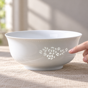Fuyu Peony Linglong Serving Bowl — styled use illustration; props and additional pieces excluded 11; AI-assisted image