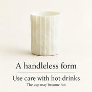 Shiwu Wanyi Folded Porcelain Tumbler — dimensions, composition or care information 6; AI-assisted image