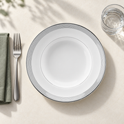 RESONG Erya Ringed Deep Plate — styled use illustration; props and additional pieces excluded 7; AI-assisted image