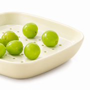 Cream Square Dish with Draining Insert — white-background product view 3; AI-assisted image