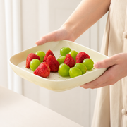 Cream Square Dish with Draining Insert — styled use illustration; props and additional pieces excluded 7; AI-assisted image