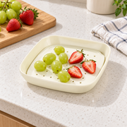 Cream Square Dish with Draining Insert — styled use illustration; props and additional pieces excluded 11; AI-assisted image