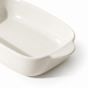 MDZF White Baking Dish — 600 mL — white-background product view 2; AI-assisted image