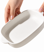 MDZF White Baking Dish — 600 mL — white-background product view 3; AI-assisted image