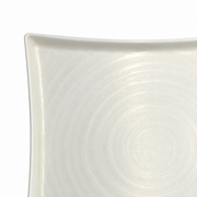 DXC Crystal White Square Plate — white-background product view 3; AI-assisted image