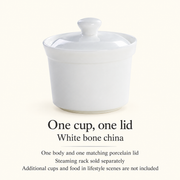 Lanting White Bone China Lidded Pot — dimensions, composition or care information 5; AI-assisted image