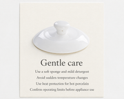 Lanting White Bone China Lidded Pot — dimensions, composition or care information 6; AI-assisted image