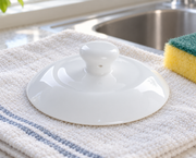 Lanting White Bone China Lidded Pot — styled use illustration; props and additional pieces excluded 12; AI-assisted image