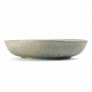 DXC Mist Gray Deep Serving Plate — white-background product view 2; AI-assisted image