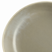 DXC Mist Gray Deep Serving Plate — white-background product view 3; AI-assisted image