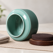 Shang Tang Celadon Tea Canister — styled use illustration; props and additional pieces excluded 11; AI-assisted image