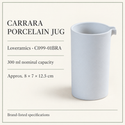 Loveramics Carrara Coffee Jug — 300 mL — dimensions, composition or care information 4; AI-assisted image