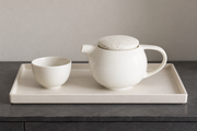 Loveramics Pro Tea Teapot — Speckled Lid — styled use illustration; props and additional pieces excluded 12; AI-assisted image