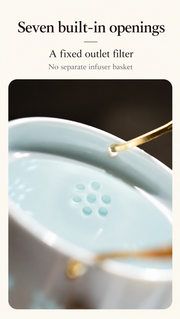 Fuyu Qingbai Linglong Tea Set — Teapot & Four Cups — dimensions, composition or care information 5; AI-assisted image
