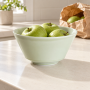 Loveramics Bauhaus Green Serving Bowl — styled use illustration; props and additional pieces excluded 7; AI-assisted image