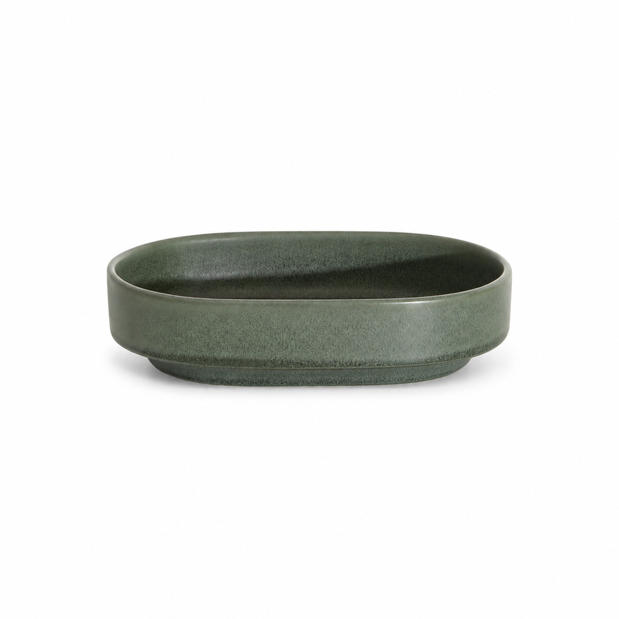 Loveramics Tapas Oval Bowl — Dark Green — white-background product view 1; AI-assisted image