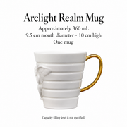 XIQI Arclight Bone China Mug — dimensions, composition or care information 4; AI-assisted image