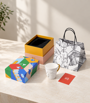 XIQI Arclight Bone China Mug — styled use illustration; props and additional pieces excluded 11; AI-assisted image