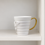 XIQI Arclight Bone China Mug — styled use illustration; props and additional pieces excluded 12; AI-assisted image