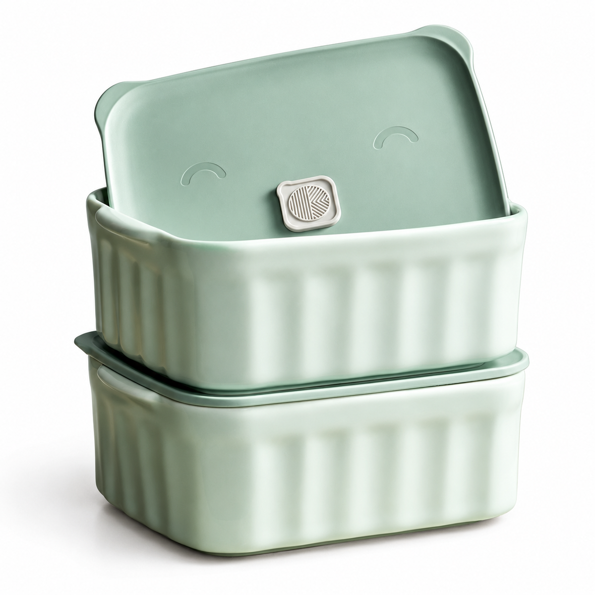 BUYDEEM Porcelain Food Container — 810 mL — white-background product view 1; AI-assisted image