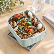 BUYDEEM Porcelain Food Container — 810 mL — styled use illustration; props and additional pieces excluded 7; AI-assisted image