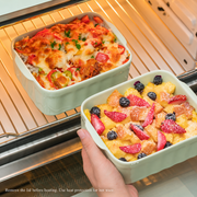 BUYDEEM Porcelain Food Container — 810 mL — styled use illustration; props and additional pieces excluded 11; AI-assisted image