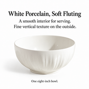 MDZF Ivory Fluted Serving Bowl — dimensions, composition or care information 5; AI-assisted image