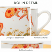 Taoxichuan Koi Cup & Saucer — dimensions, composition or care information 5; AI-assisted image