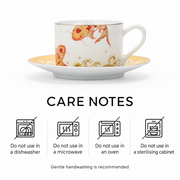 Taoxichuan Koi Cup & Saucer — dimensions, composition or care information 6; AI-assisted image