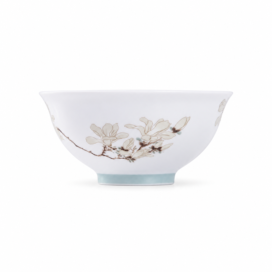 Taoxichuan Magnolia Rice Bowl — white-background product view 1; AI-assisted image