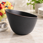 Rollin Black Slanted Bowl — 630 mL — styled use illustration; props and additional pieces excluded 11; AI-assisted image