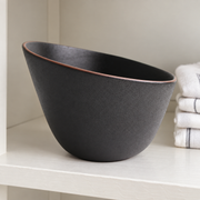 Rollin Black Slanted Bowl — 630 mL — styled use illustration; props and additional pieces excluded 12; AI-assisted image