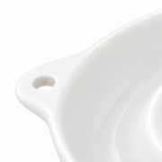 GreatFamily White Porcelain Grater Plate — white-background product view 3; AI-assisted image
