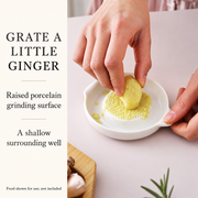GreatFamily White Porcelain Grater Plate — dimensions, composition or care information 5; AI-assisted image