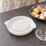 GreatFamily White Porcelain Grater Plate — styled use illustration; props and additional pieces excluded 11; AI-assisted image