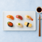 DXC Rock-Texture Serving Platter — styled use illustration; props and additional pieces excluded 8; AI-assisted image