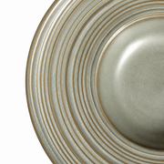 DXC Gray-Olive Ringed Deep Plate — white-background product view 3; AI-assisted image