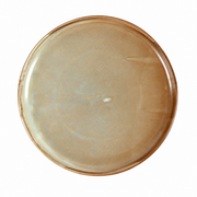 DXC Cream Reactive-Glaze Dinner Plate — white-background product view 1; AI-assisted image