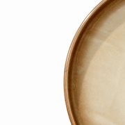 DXC Cream Reactive-Glaze Dinner Plate — white-background product view 3; AI-assisted image
